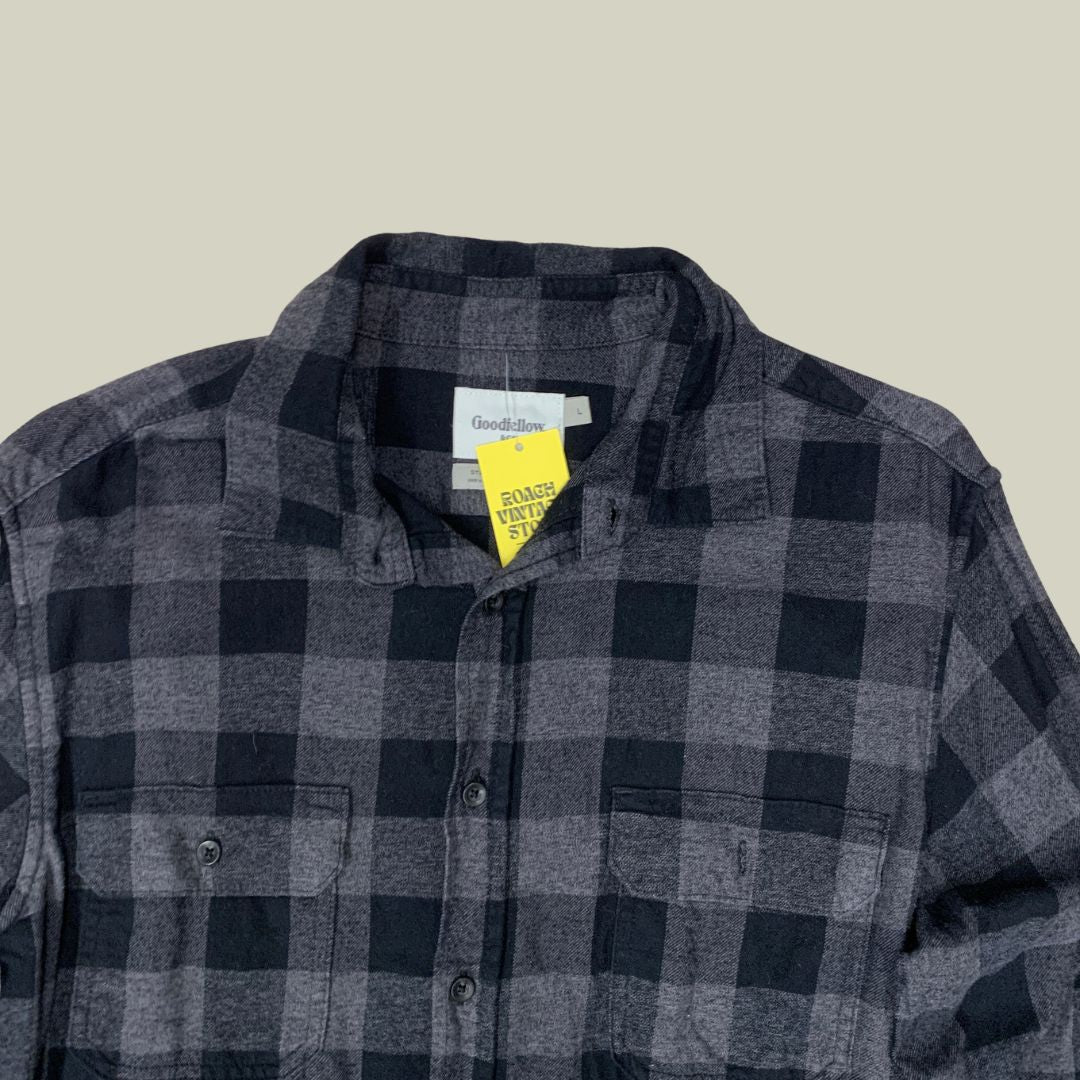 Camicia Goodfellow & Co – Flanella Quadri Grigio/Nero – Taglia L
