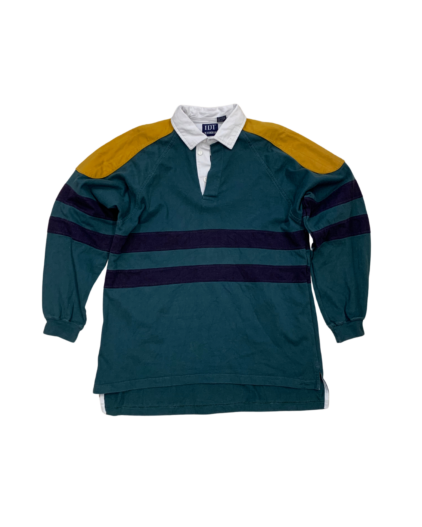 IDT Rugby Shirt 90s Heavy Cotton – Petrol/Navy L