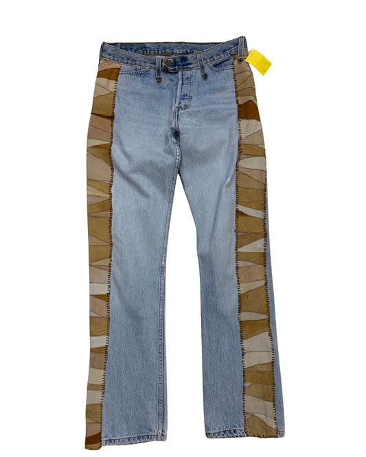 Levi’s 501 Custom Patchwork Jigsaw Camo Panels – W26 L32