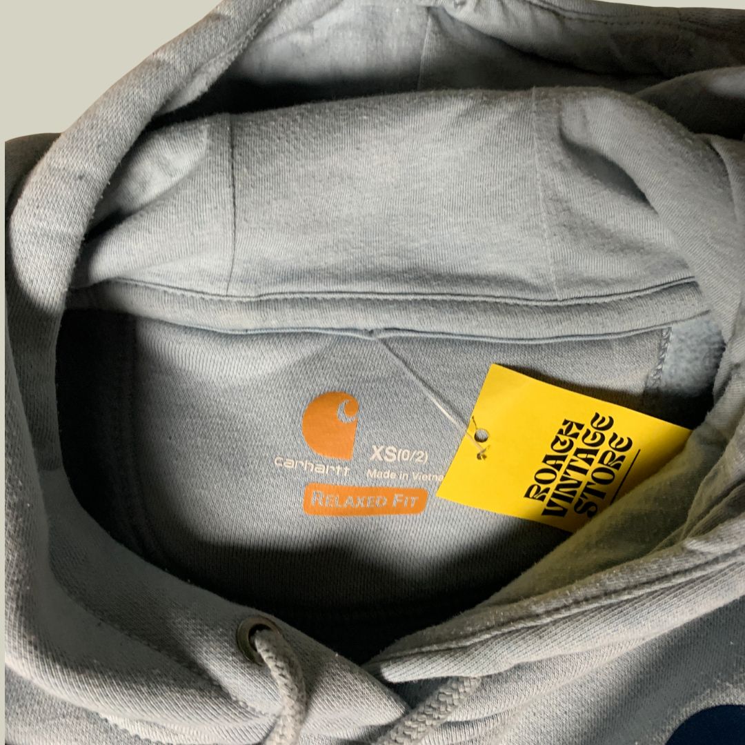 Carhartt Logo Hoodie – Lavander with Red Heart Embroidery (XS Relaxed Fit)