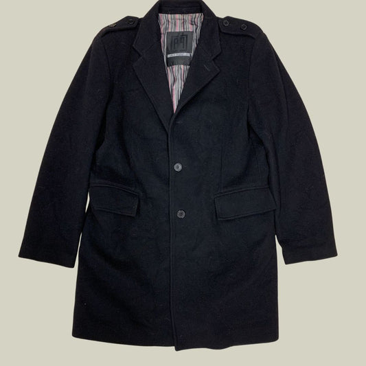Carlo Pignatelli Wool Blend Overcoat – Black Formal Coat (Size 52)