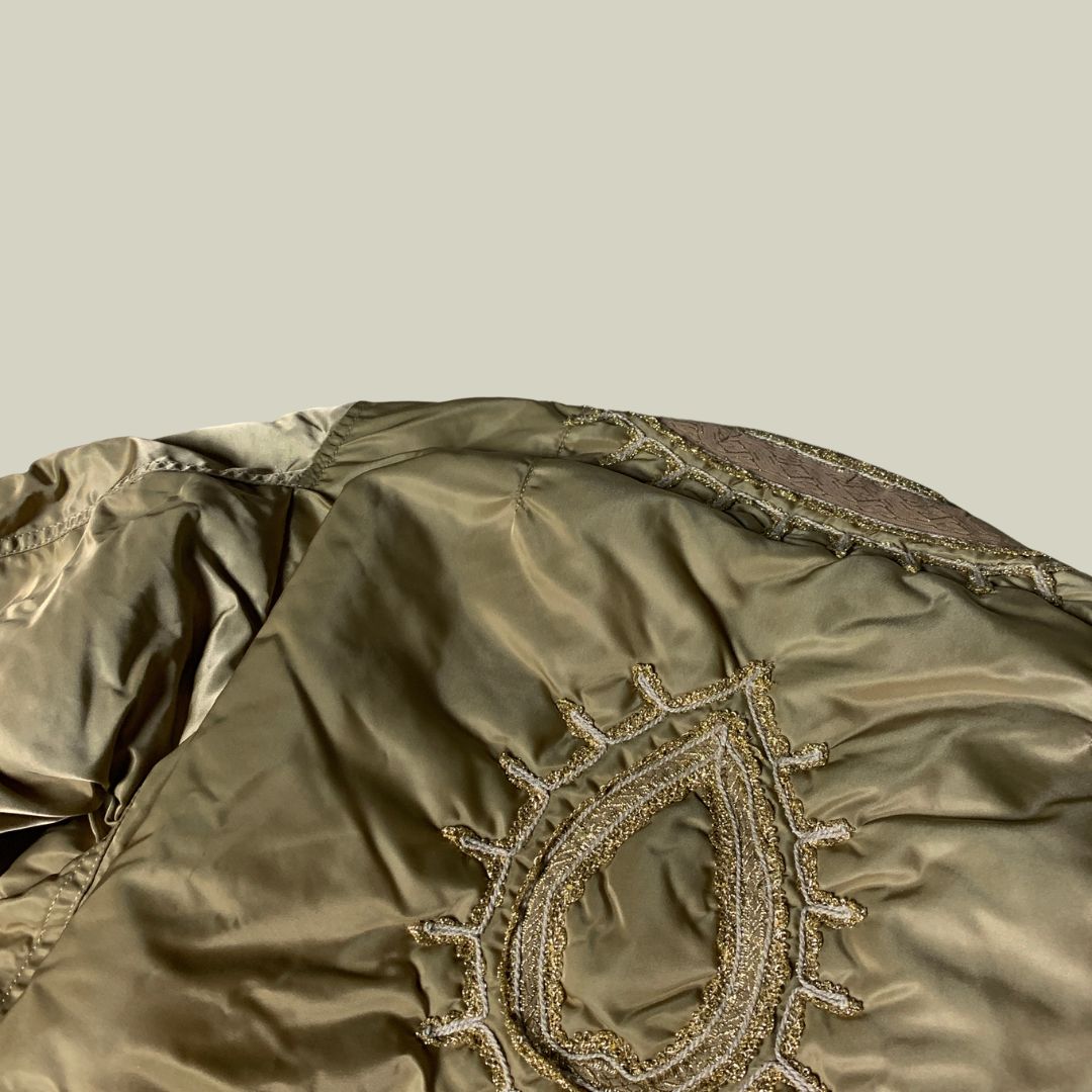 Customized Alpha Industries MA-1 Flight Jacket – Golden Embroidered Edition (Made in U.S.A.)