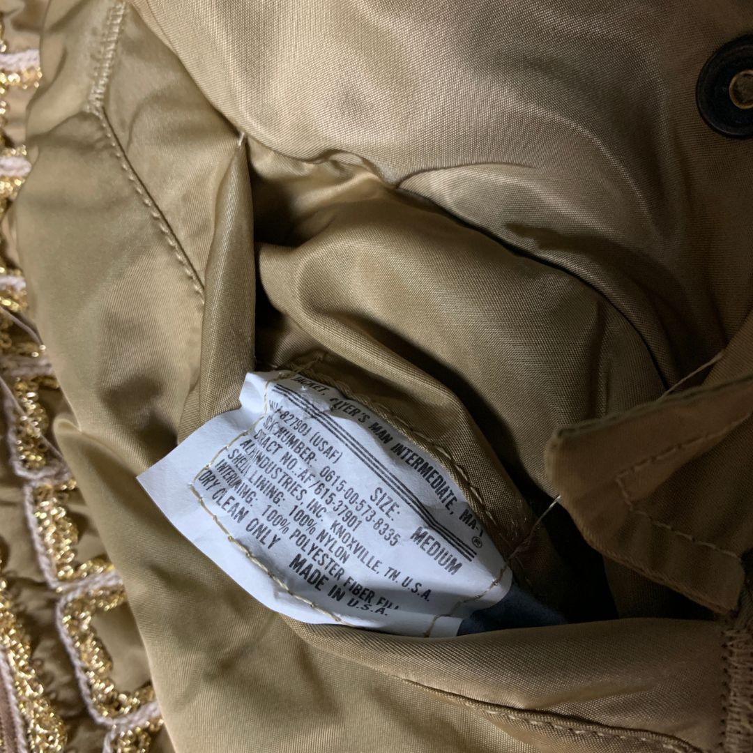 Customized Alpha Industries MA-1 Flight Jacket – Golden Embroidered Edition (Made in U.S.A.)