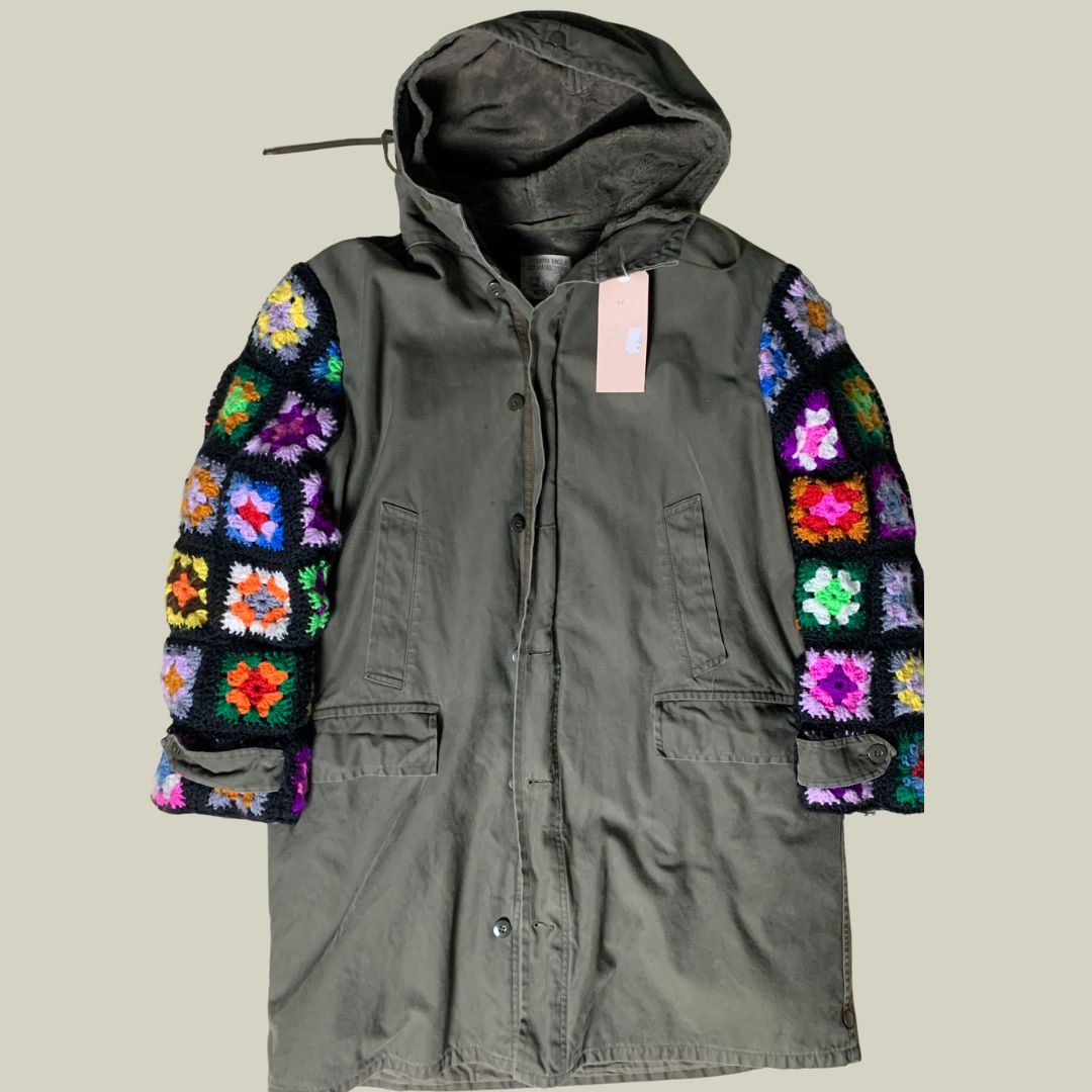 Customized German Army Parka 1979 – Crochet Sleeve Patchwork (48)