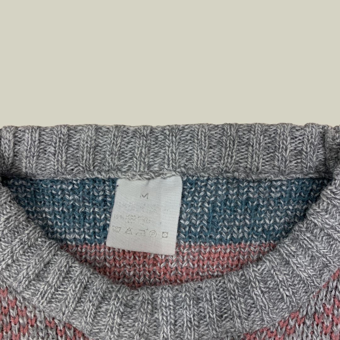 Fair Isle Pattern Knit Sweater