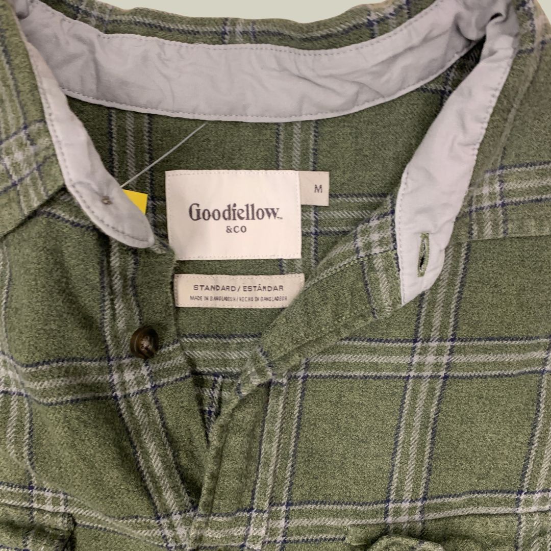 Goodfellow & Co – Camicia Flanella Verde a Quadri – Taglia M