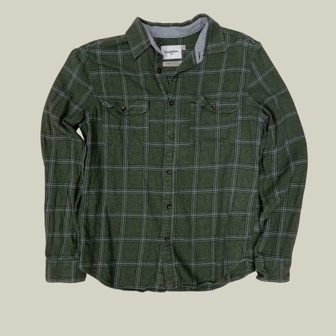 Goodfellow & Co – Camicia Flanella Verde a Quadri – Taglia M