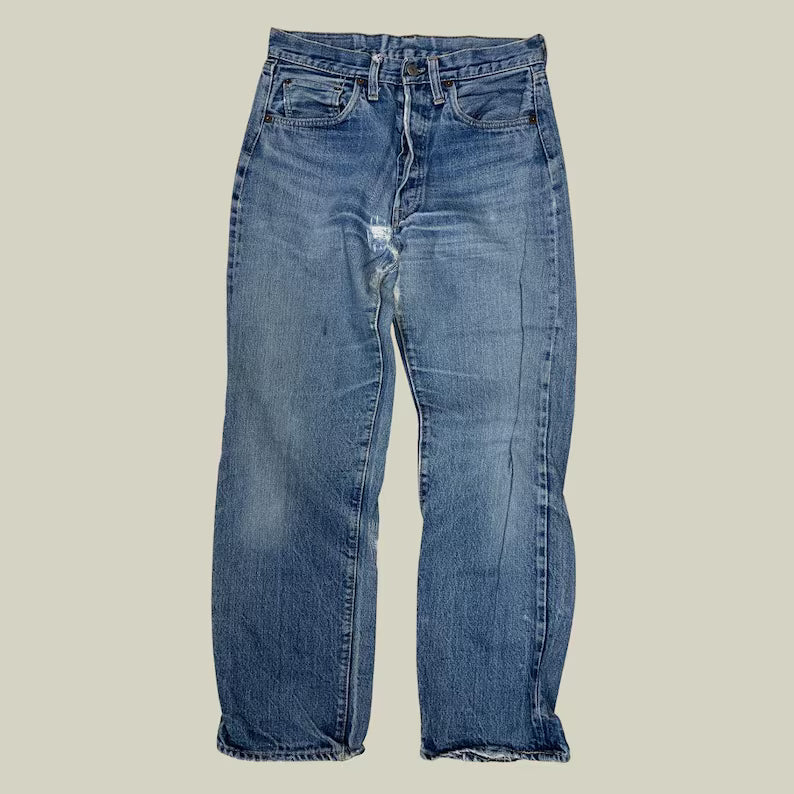 Levi’s 501 Selvedge Jeans Made in USA W30 L31 – Vintage Distressed Redline Denim (ca. 1970s – El Paso Factory Code 6)
