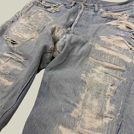 Levi’s 501 Selvedge Jeans Made in USA – Heavy Distressed Redline Denim (Factory 6 – El Paso, Texas, ca. early 1980s)