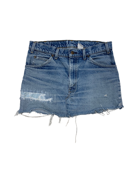 Levi’s 550 Distressed Mini Skirt – W32 Reworked