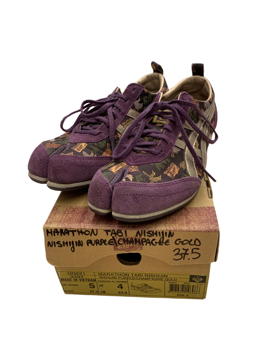 Onitsuka Tiger Marathon Tabi Nishijin PurpleChampagne Gold 37.5