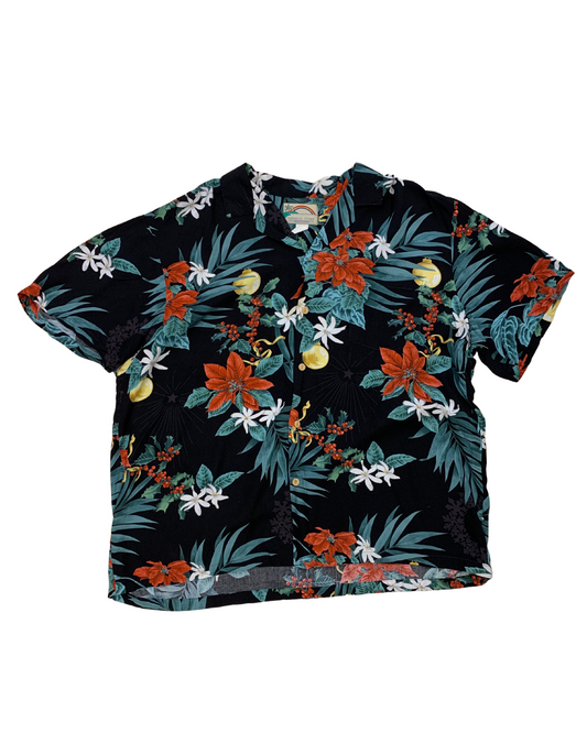 Paradise Found Poinsettia Aloha Shirt 2000s 2XL – Rayon