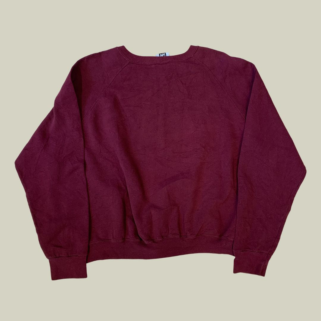 Vintage 90s Lee USA Sweatshirt – Avon Lake Shoremen Football – Maroon & Yellow Graphic – Made in USA