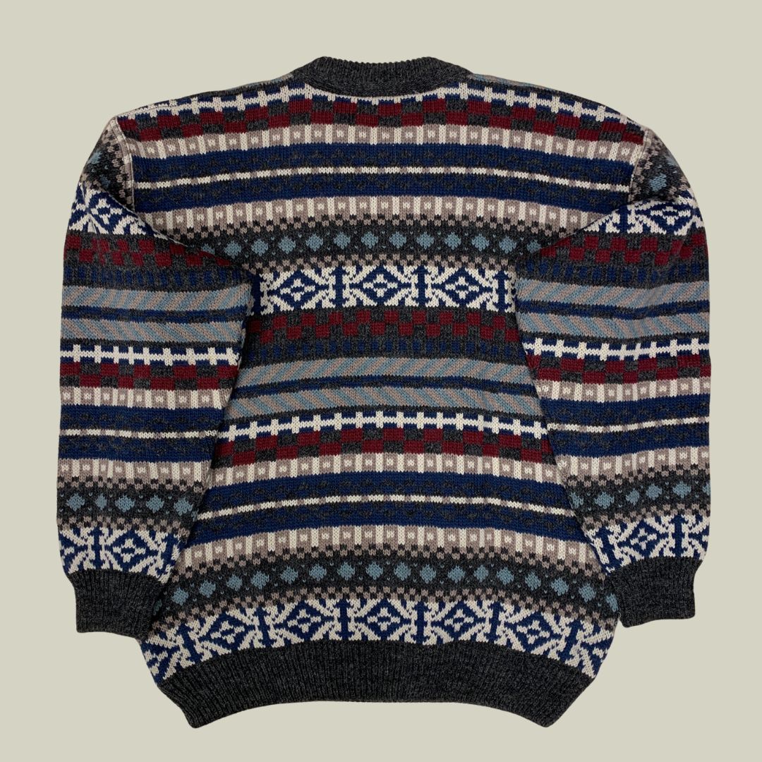 Vintage Gio Ferrari Patterned Wool Blend Sweater