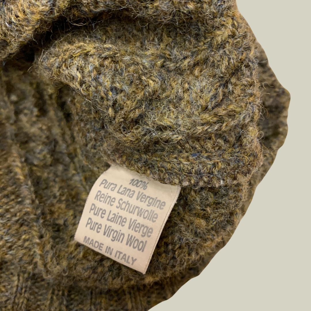 Vintage Italian Pure Virgin Wool Argyle Sweater – XL