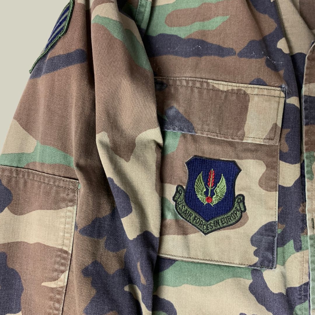 Vintage U.S. Air Force BDU Woodland Jacket – Small Long – 1980s/90s