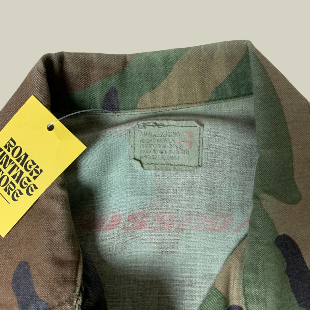 Vintage U.S. Air Force BDU Woodland Jacket – Small Long – 1980s/90s