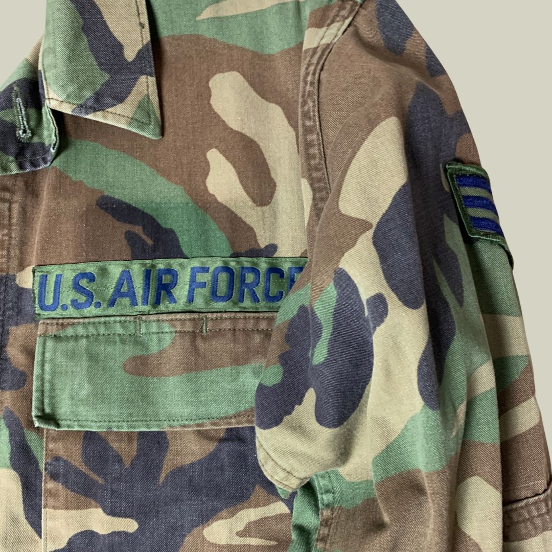 Vintage U.S. Air Force BDU Woodland Jacket – Small Long – 1980s/90s